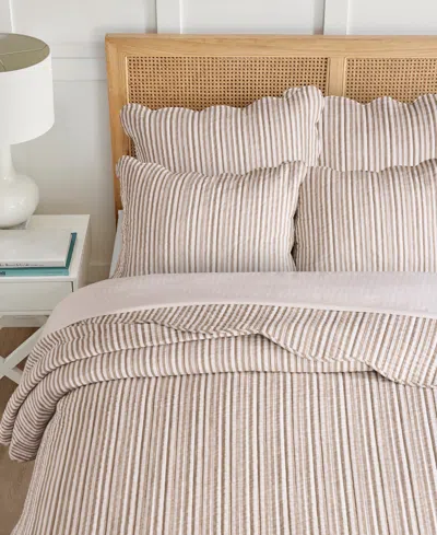 Levtex Martha Stripe Reversible 2-pc. Quilt Set, Twin/twin Xl In Brown