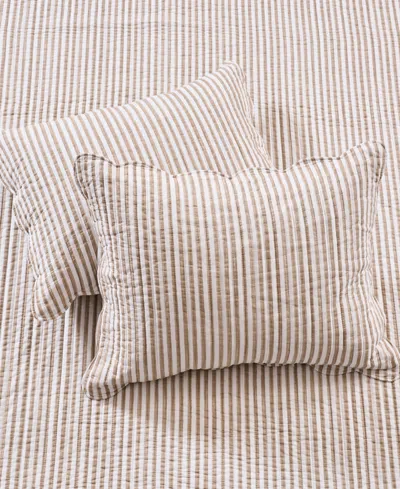 Levtex Martha Stripe Reversible 2-pc. Quilt Set, Twin/twin Xl In Brown