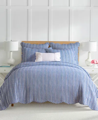 Levtex Martha Stripe Reversible 2-pc. Quilt Set, Twin/twin Xl In Blue