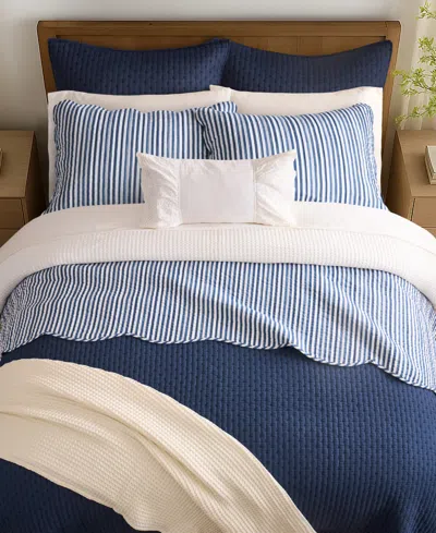 Levtex Martha Stripe Reversible 2-pc. Quilt Set, Twin/twin Xl In Blue