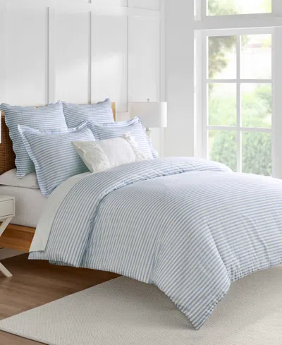 Levtex Home Martha Stripe Reversible 2-pc. Duvet Cover Set, Twin In Blue