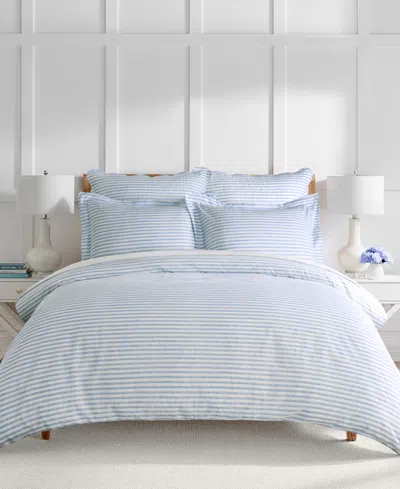 Levtex Home Martha Stripe Reversible 2-pc. Duvet Cover Set, Twin In Blue