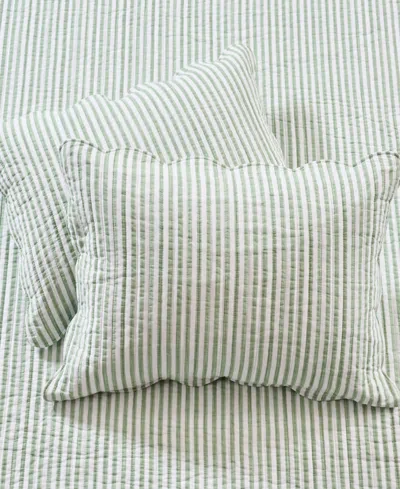 Levtex Martha Stripe Reversible 2-pc. Quilt Set, Twin/twin Xl In Green