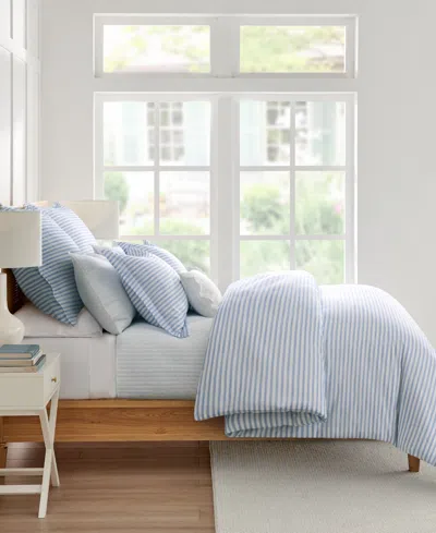 Levtex Home Martha Stripe Reversible 3-pc. Comforter Set, King/california King In Blue