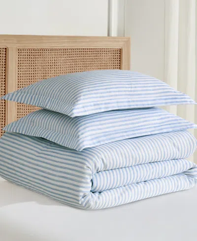 Levtex Home Martha Stripe Reversible 3-pc. Duvet Cover Set, Queen In Blue