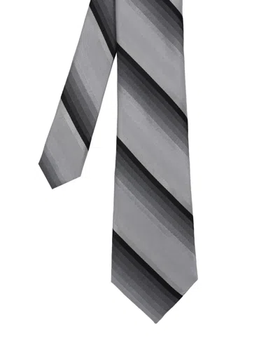 Dkny Bold Stripe Tie In Gray