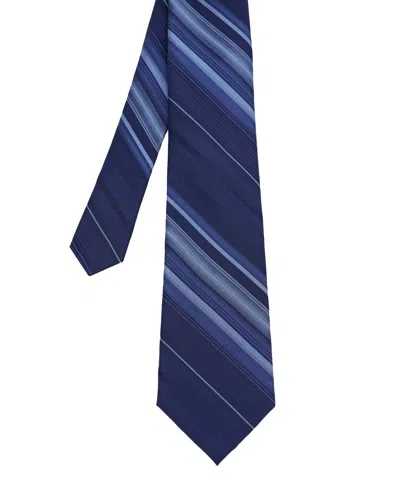 Dkny Bold Stripe Tie In Blue