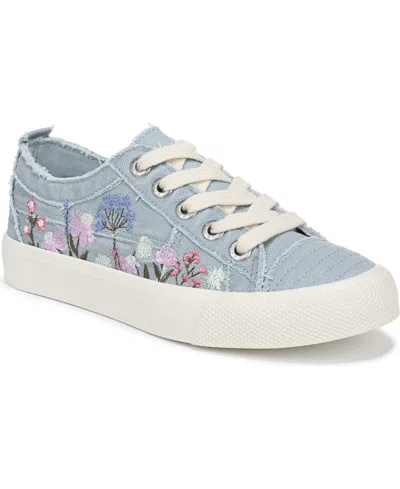 Blowfish Malibu Vivid Embroidered Canvas Platform Sneaker In Blue