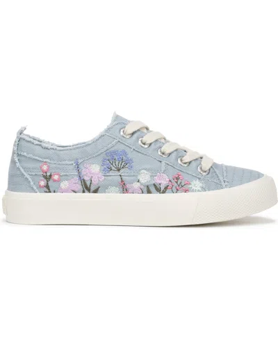 Blowfish Malibu Vivid Embroidered Canvas Platform Sneaker In Blue