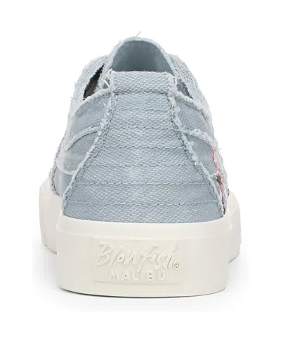 Blowfish Malibu Vivid Embroidered Canvas Platform Sneaker In Blue