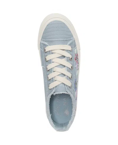 Blowfish Malibu Vivid Embroidered Canvas Platform Sneaker In Blue