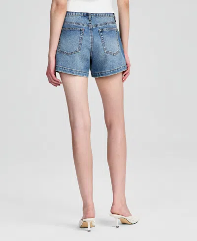 And Now This Women's Faux-pearl Embellished Jean Shorts, Macy's Exclusive In Blue