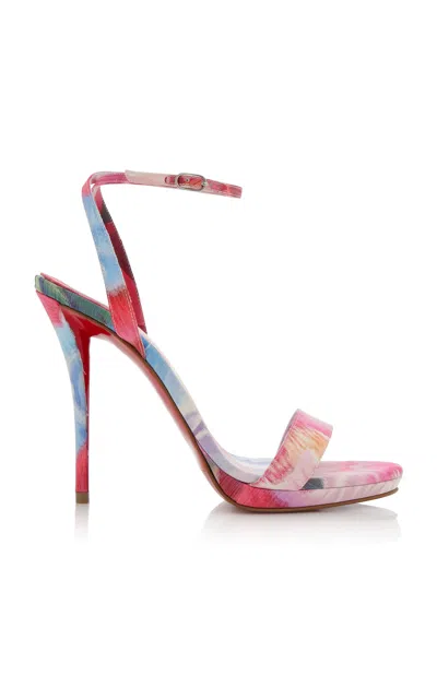 Christian Louboutin Miss Z 80 Canvas Sandal In Multi