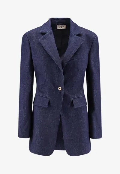 Pence 1979 Isabella Single-breasted Denim Blazer In Blue