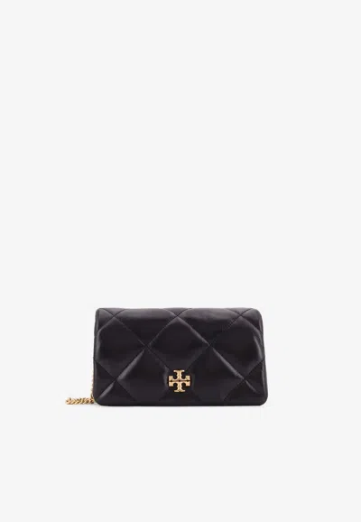 Tory Burch Kira Quilted Leather Crossbody Bag In Black