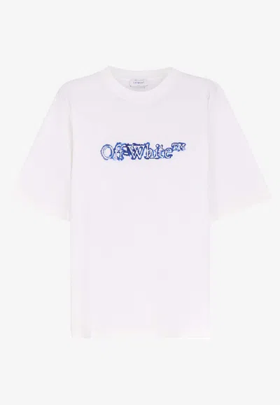 Off-white Cloudy Arrow Skate Cotton T-shirt In White
