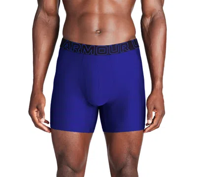 Under Armour Performance Tech 3-pack Boxer Briefs In Blue
