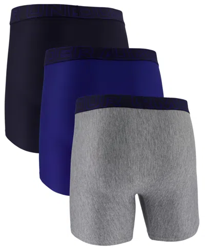 Under Armour Performance Tech 3-pack Boxer Briefs In Blue