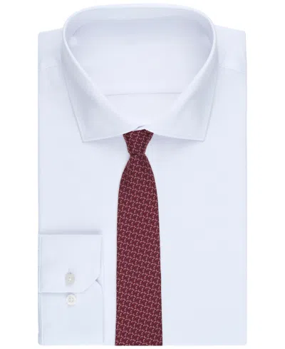 Perry Ellis Portfolio Men's Delson Geometric Tie In Red