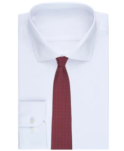 Perry Ellis Portfolio Men's Emmett Mini Pattern Tie In Red