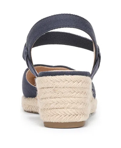 Lifestride Pilar Slingback Espadrille Platform Wedge Sandal In Blue