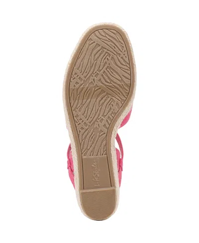 Lifestride Pilar Slingback Espadrille Platform Wedge Sandal In Pink