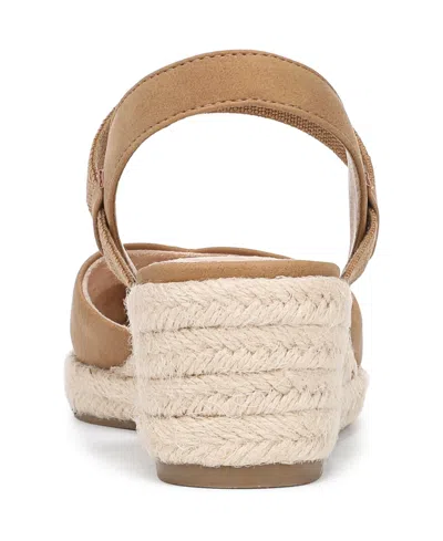 Lifestride Pilar Slingback Espadrille Platform Wedge Sandal In Brown