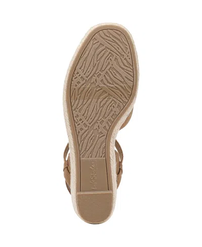 Lifestride Pilar Slingback Espadrille Platform Wedge Sandal In Brown