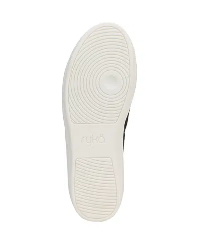 Ryka Women's Viv Ease Knit Court Inspired Slip On Sneakers In Black