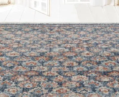 Obeetee Palace Floral Rug Collection In Blue