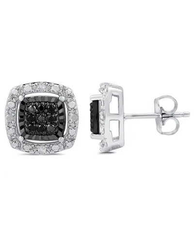 Marsala 2-piece Diamond Earrings And Pendant Necklace Set (1/4 Ct. T.w.) In Sterling Silver In Metallic