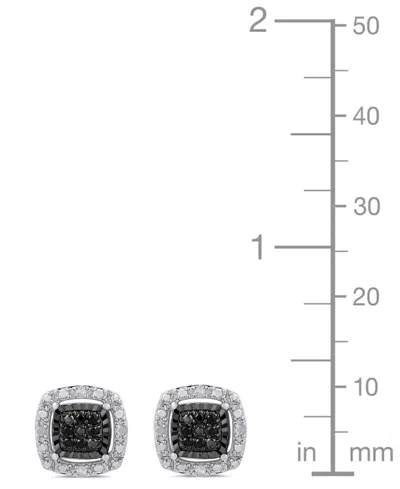 Marsala 2-piece Diamond Earrings And Pendant Necklace Set (1/4 Ct. T.w.) In Sterling Silver In Metallic