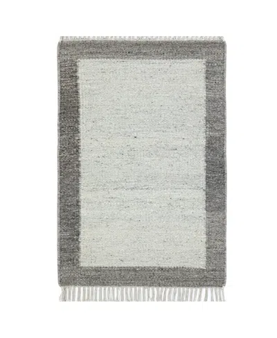 Obeetee Nu Maison Soft Border 2'x3' Area Rug In Gray