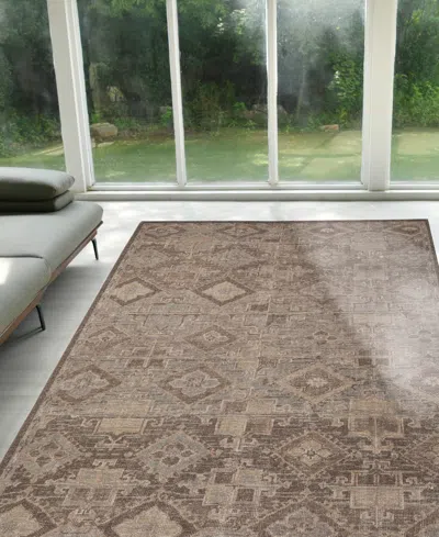 Obeetee Tuscany Zaynab 2'6"x8' Runner Area Rug In Brown