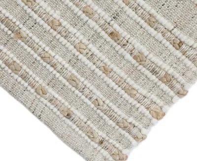 Obeetee Sona Textured 3'x5' Area Rug In White