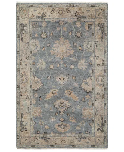 Obeetee Shirin Leif 2'6"x8' Runner Area Rug In Blue