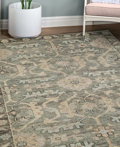 Obeetee Shirin Dahlia 5'x8' Area Rug In Gray