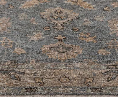 Obeetee Shirin Leif 2'6"x8' Runner Area Rug In Blue