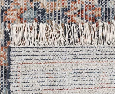 Obeetee Palace Floral Area Rug,7'9x9'9 In Blue