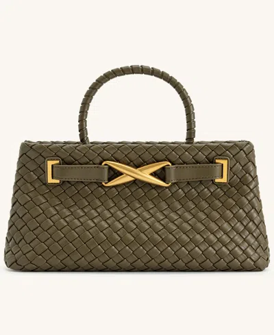 Jw Pei Elora Small Woven Tote Bag In Green