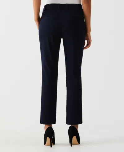 Rafaella Petite Straight Leg Ankle Pants In Blue