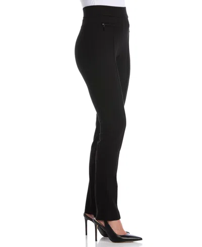 Rafaella Petite Ponte Slim Leg Pants In Black