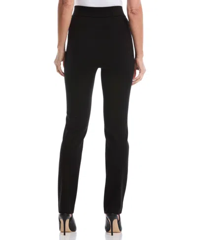 Rafaella Petite Ponte Slim Leg Pants In Black