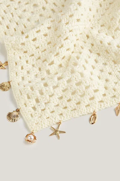 Cupshe Waves & Wonders Beige Scarf In Gray