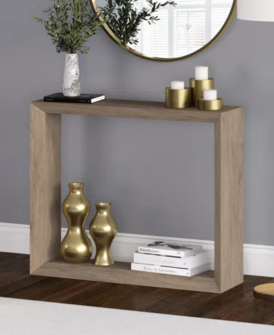Hudson & Canal Osmond 36" Wood Wide Rectangular Console Table In Brown