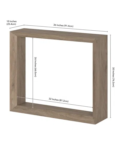 Hudson & Canal Osmond 36" Wood Wide Rectangular Console Table In Brown