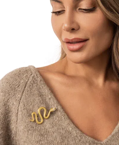 Ettika Serpentina Brooch In Gold