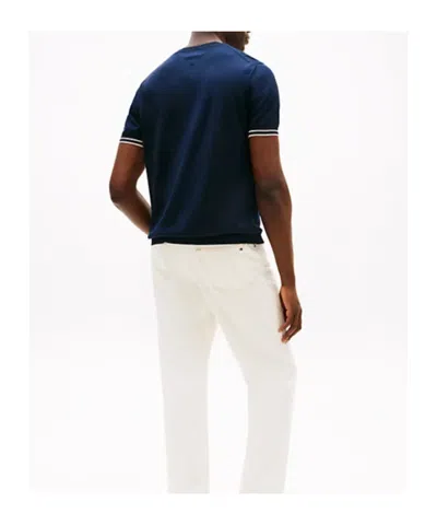 Tommy Hilfiger Smart Casual Tipped Cuff T-shirt In Blue