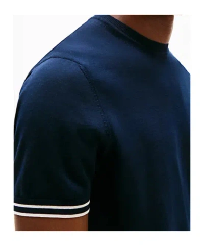 Tommy Hilfiger Smart Casual Tipped Cuff T-shirt In Blue
