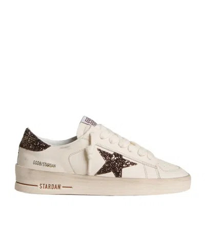 Golden Goose Deluxe Brand Stardan Glittered Sneakers In White
